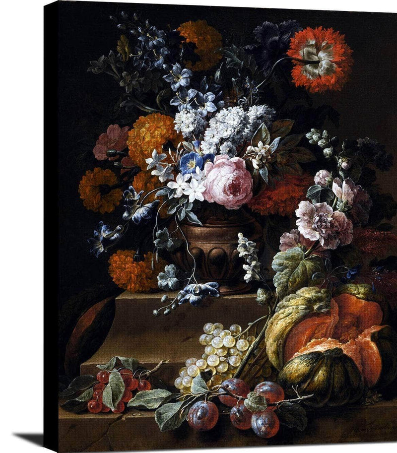 Still Life Various Flowers In A Vase Painting Gaspar Verbruggen Canvas Art Fine Art Print