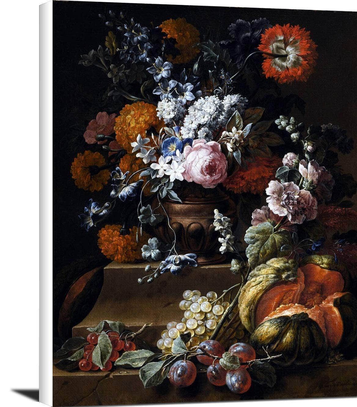 Still Life Various Flowers In A Vase Painting Gaspar Verbruggen Canvas Art Fine Art Print