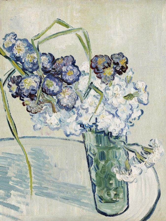 Still Life Vase Of Carnations By Vincent Van Gogh Fine Art Print