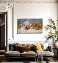 Still Life With A Blue Sugar Bowl And Peppers By Pierre Auguste Renoir Fine Art Print