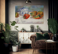 Still Life With A Blue Sugar Bowl And Peppers By Pierre Auguste Renoir Fine Art Print