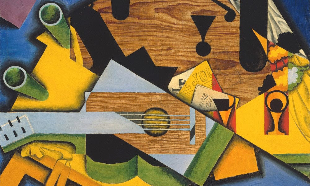 Still Life With A Guitar By Juan Gris Fine Art Print