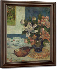 Still Life With A Mandolin By Eugene Henri Paul Gauguin Fine Art Print
