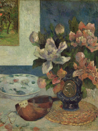 Still Life With A Mandolin By Eugene Henri Paul Gauguin Fine Art Print