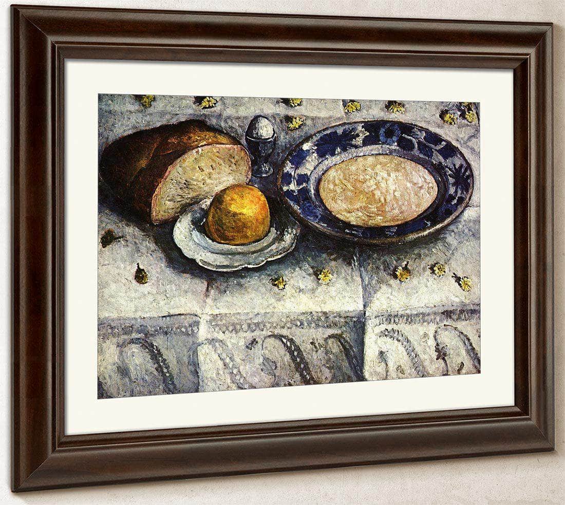 Still Life With A Plate Of Milk By Paula Modersohn Becker Fine Art Print
