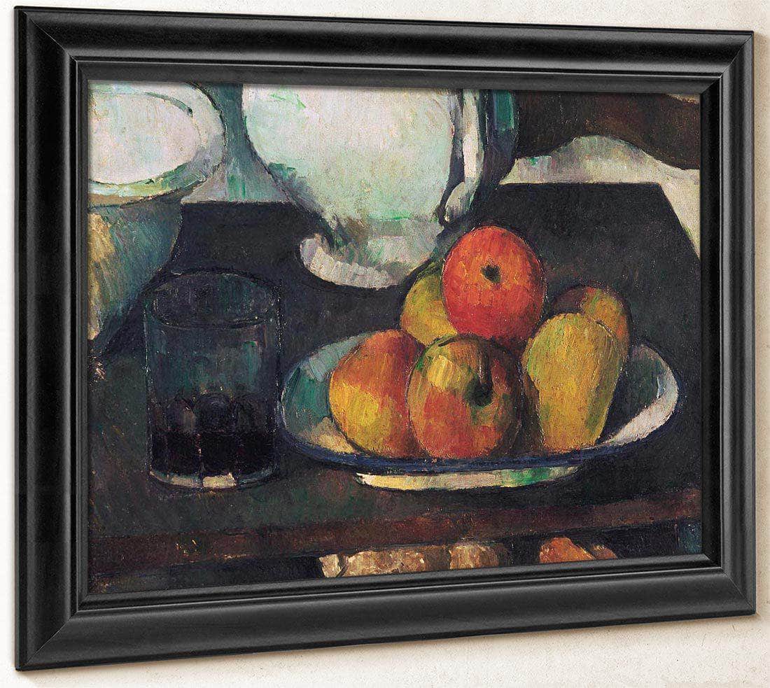 Still Life With Apples And A Glass Of Wine By Cezanne Paul Fine Art Print