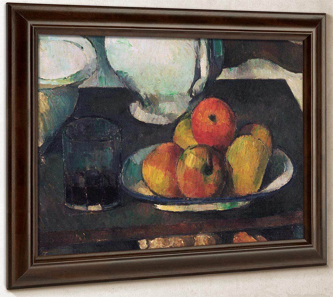 Still Life With Apples And A Glass Of Wine By Cezanne Paul Fine Art Print