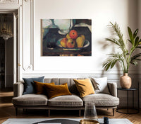 Still Life With Apples And A Glass Of Wine By Cezanne Paul Fine Art Print