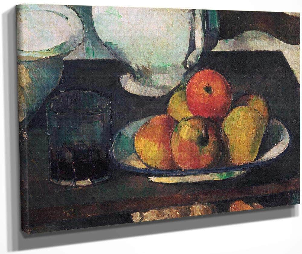Still Life With Apples And A Glass Of Wine By Cezanne Paul Fine Art Print