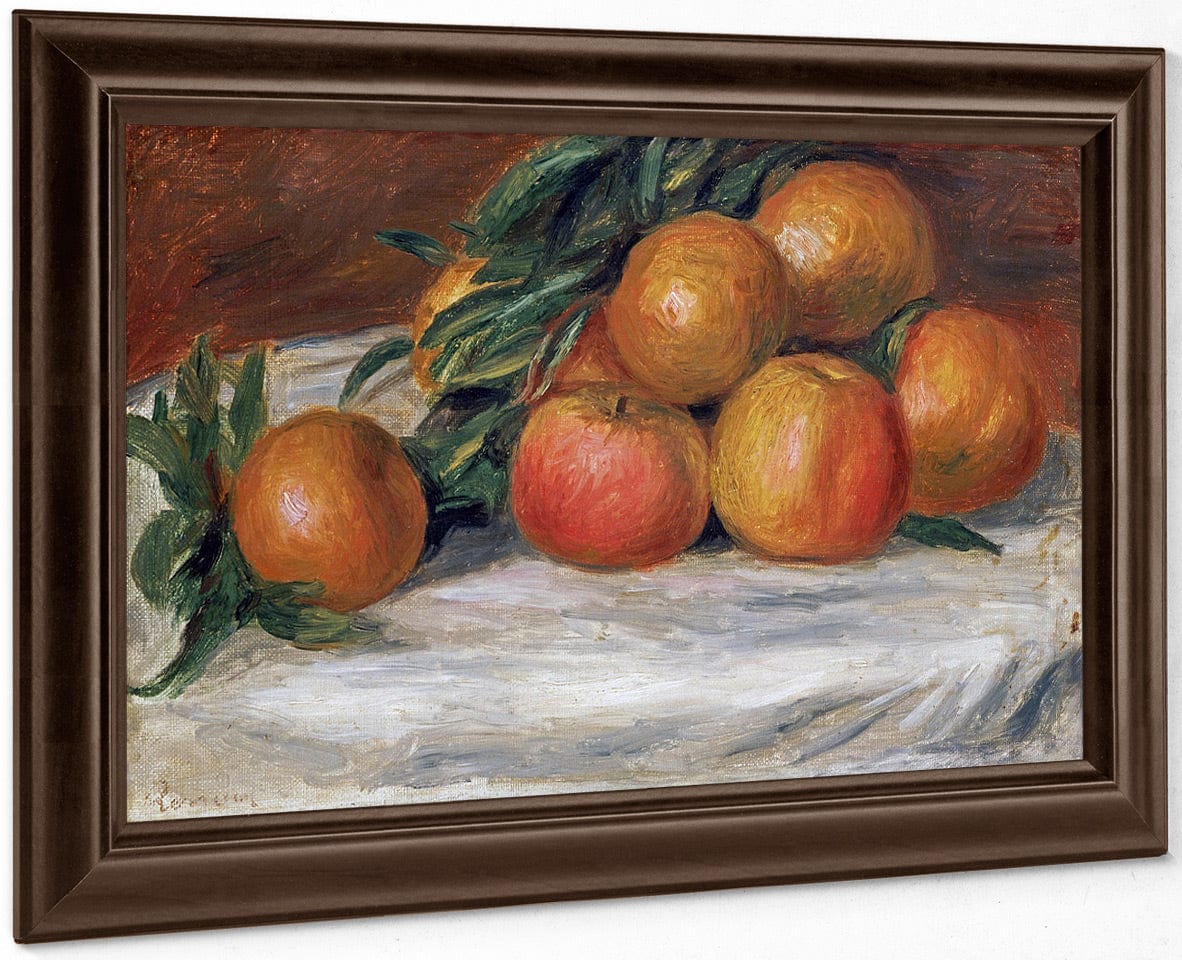 Still Life With Apples And Oranges By Pierre Auguste Renoir Fine Art Print