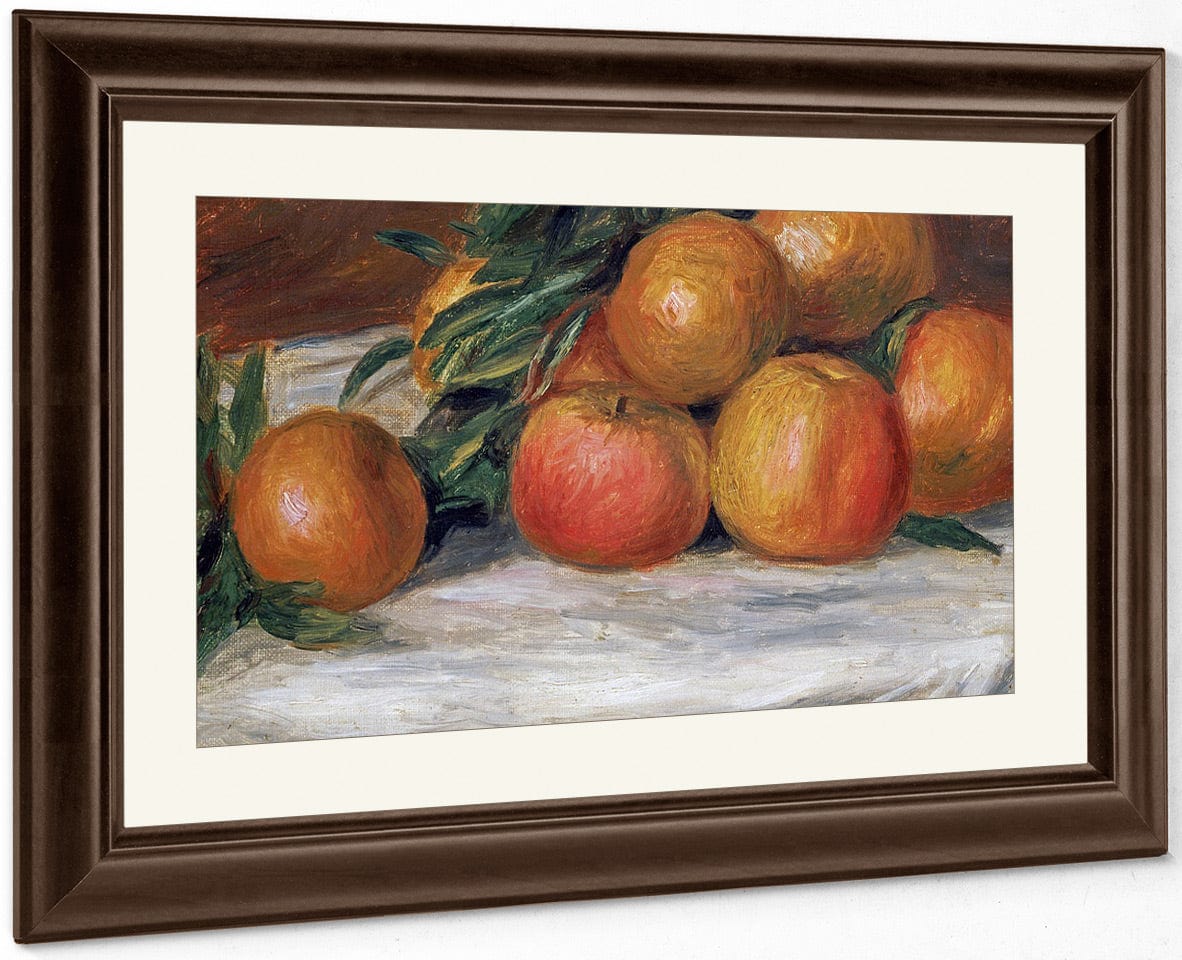 Still Life With Apples And Oranges By Pierre Auguste Renoir Fine Art Print