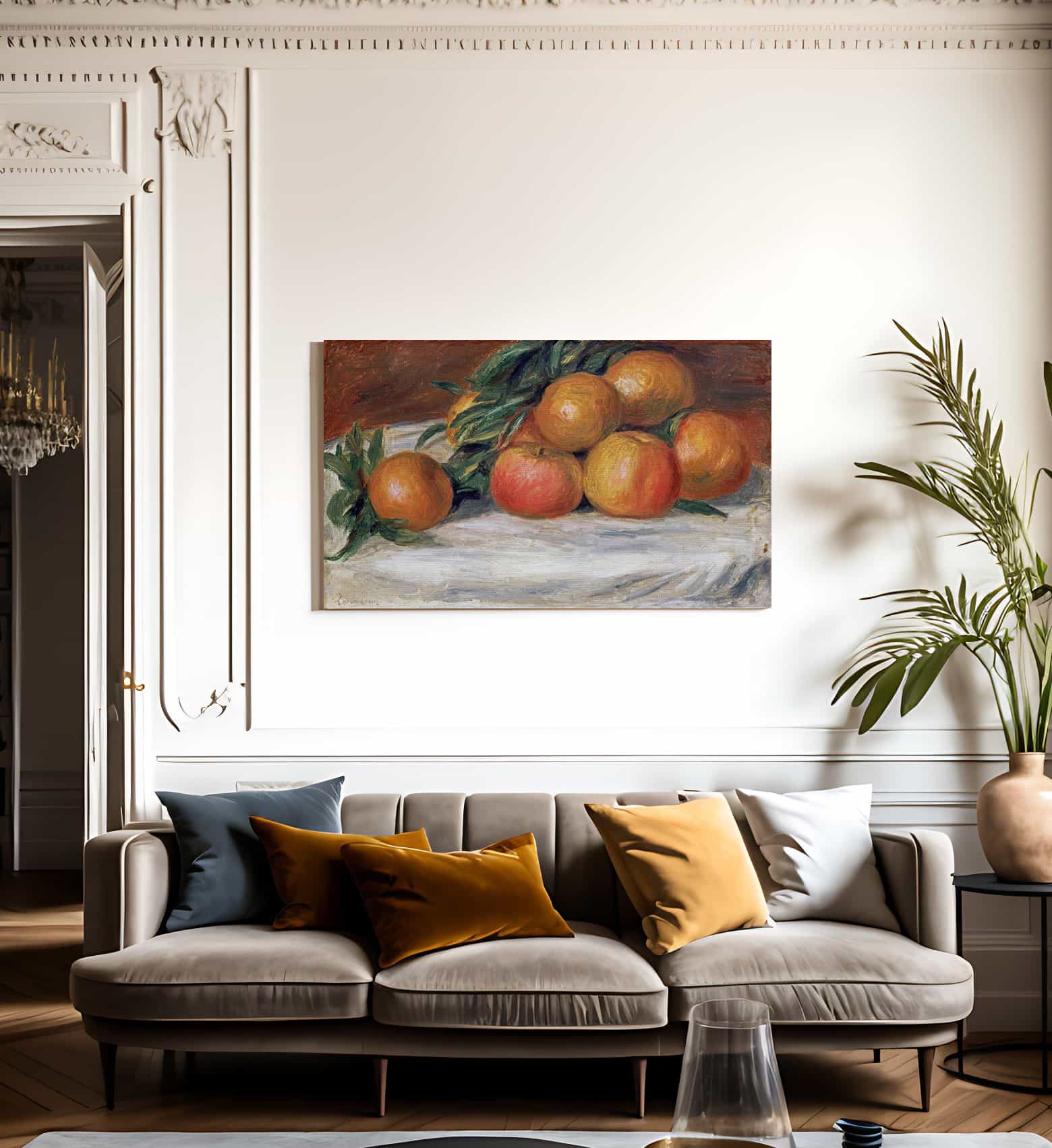 Still Life With Apples And Oranges By Pierre Auguste Renoir Fine Art Print