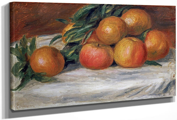 Still Life With Apples And Oranges By Pierre Auguste Renoir Fine Art Print