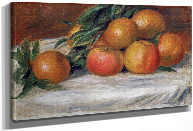 Still Life With Apples And Oranges By Pierre Auguste Renoir Fine Art Print