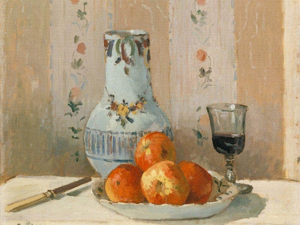Still Life With Apples And Pitcher 1872 By Camille Pissarro Fine Art Print