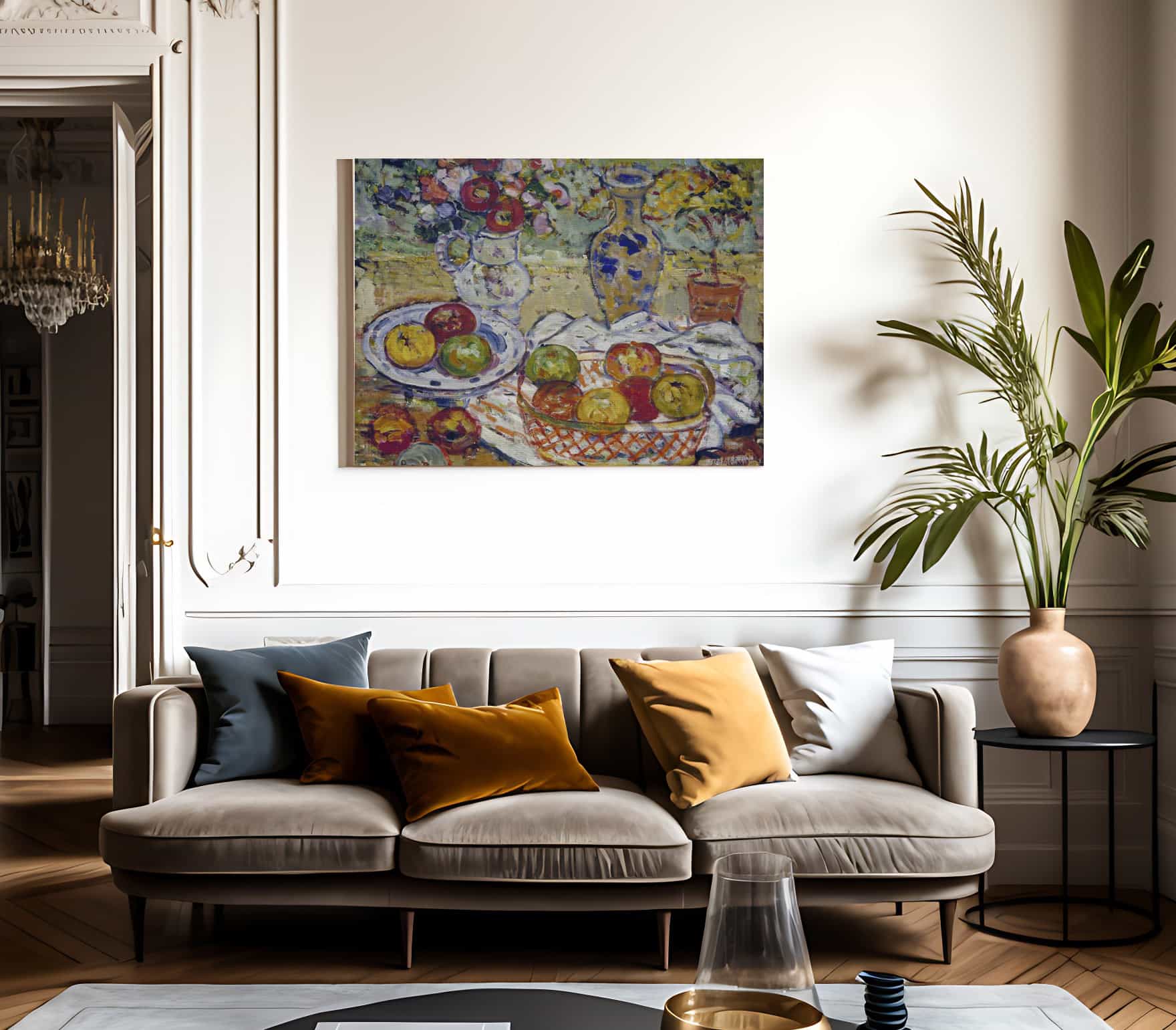Still Life With Apples And Vase By Maurice Brazil Prendergast Fine Art Print