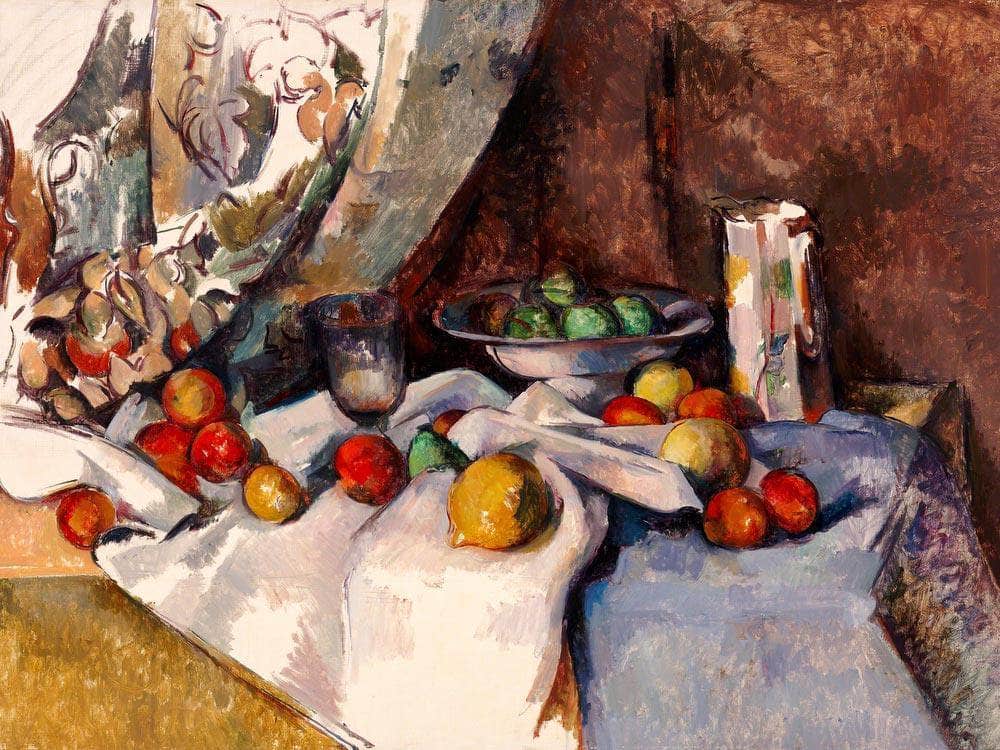 Still Life With Apples By Cezanne Paul Fine Art Print