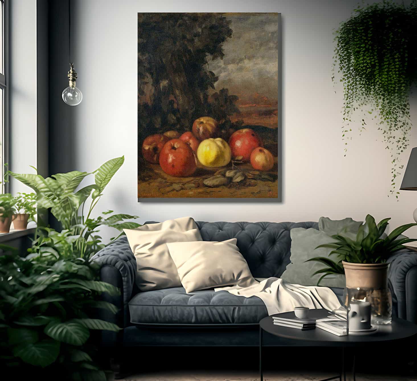 Still Life With Apples By Gusave Courbet Fine Art Print