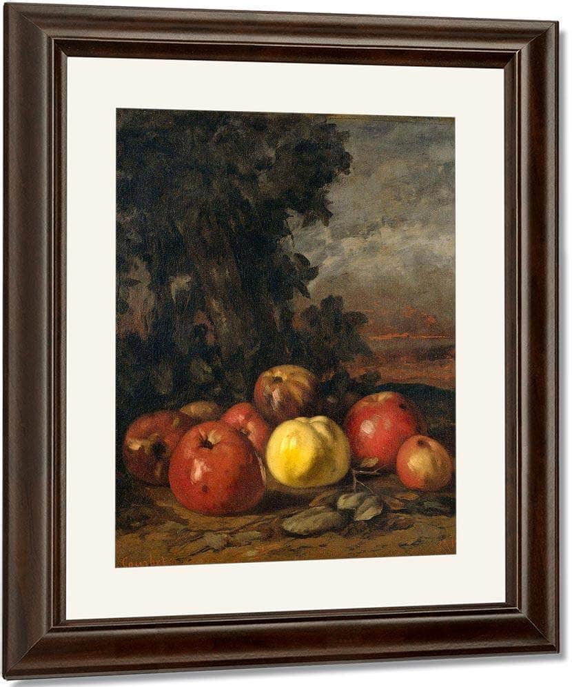 Still Life With Apples By Gusave Courbet Fine Art Print
