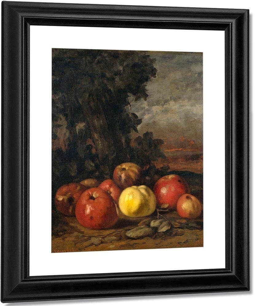 Still Life With Apples By Gusave Courbet Fine Art Print