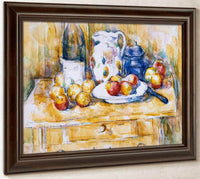 Still Life With Apples On A Sideboard By Cezanne Paul Fine Art Print