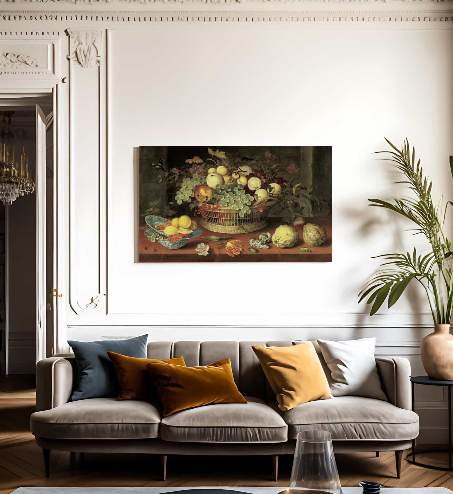 Still Life With Basket Of Fruit By Balthasar Van Der Ast Fine Art Print