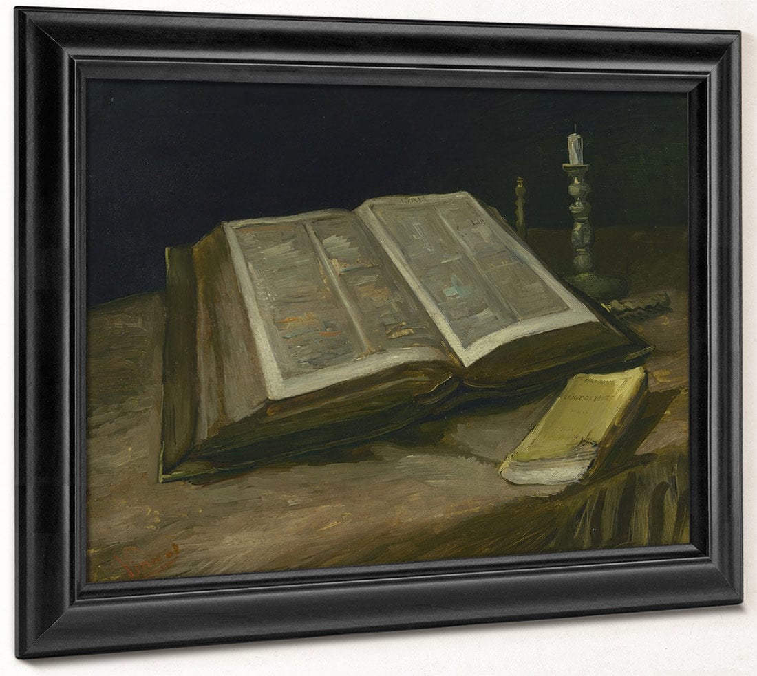Still Life With Bible By Vincent Van Gogh Fine Art Print