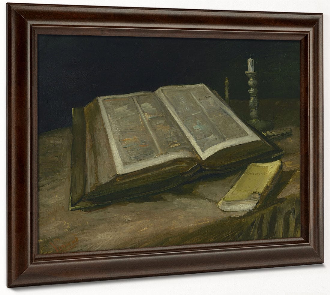Still Life With Bible By Vincent Van Gogh Fine Art Print