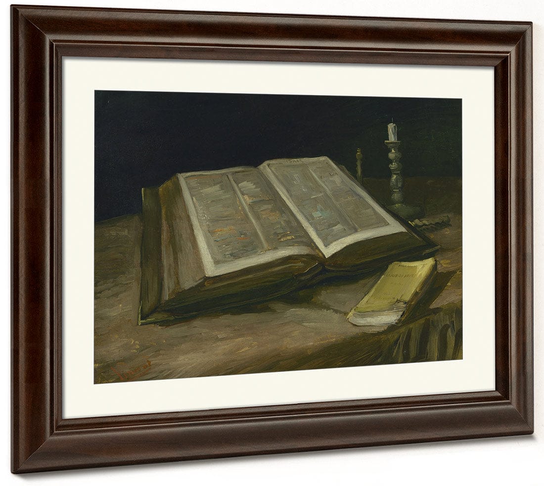Still Life With Bible By Vincent Van Gogh Fine Art Print