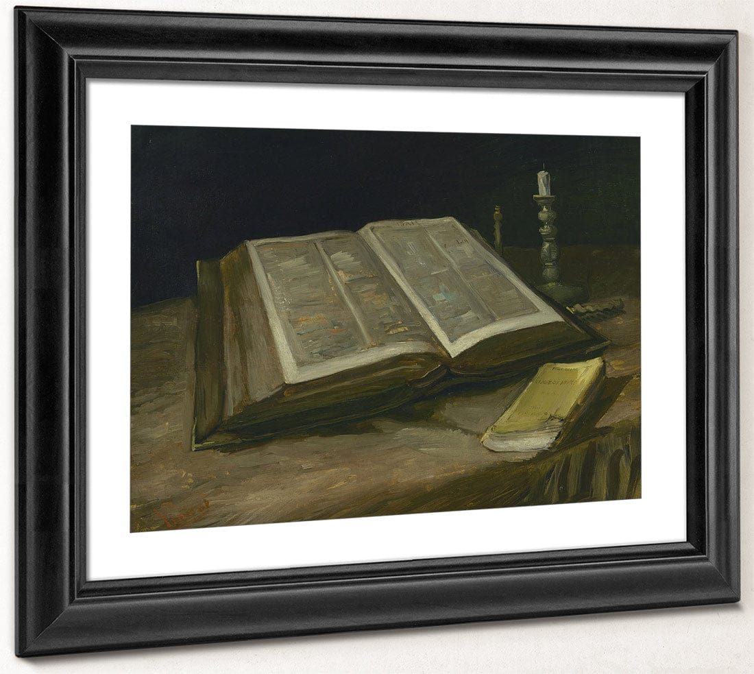 Still Life With Bible By Vincent Van Gogh Fine Art Print