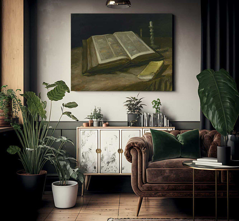 Still Life With Bible By Vincent Van Gogh Fine Art Print