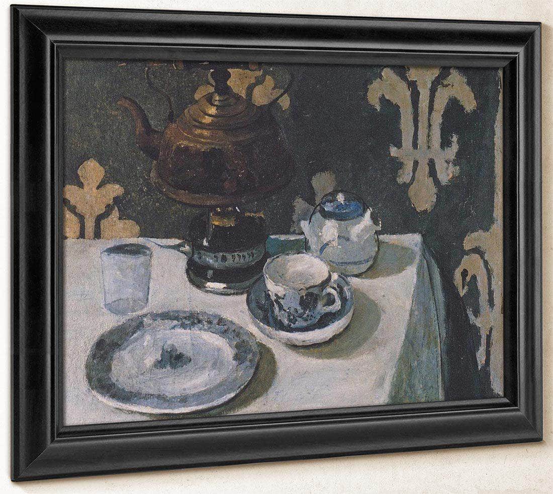 Still Life With Blue And White Porcelain Tea Set By Paula Modersohn Becker Fine Art Print
