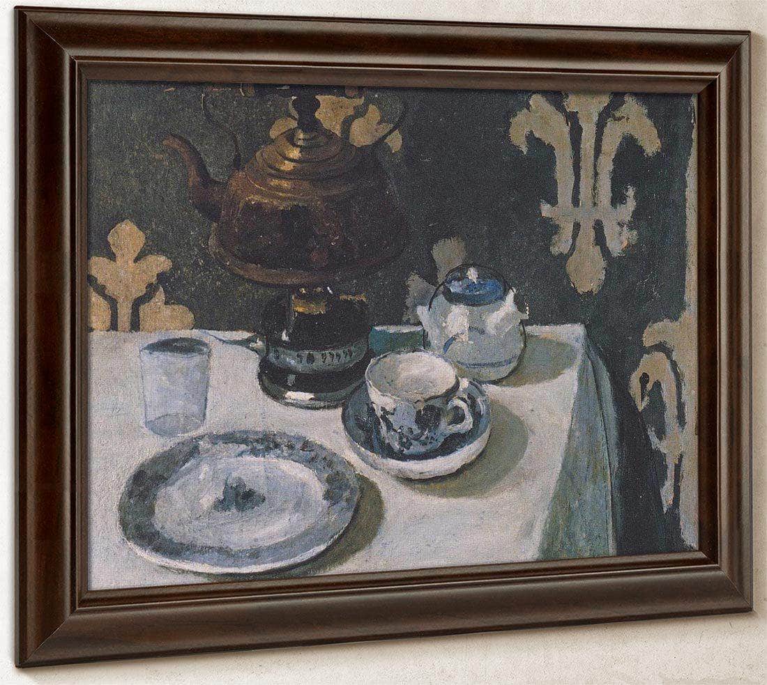 Still Life With Blue And White Porcelain Tea Set By Paula Modersohn Becker Fine Art Print
