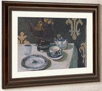 Still Life With Blue And White Porcelain Tea Set By Paula Modersohn Becker Fine Art Print