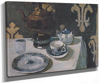 Still Life With Blue And White Porcelain Tea Set By Paula Modersohn Becker Fine Art Print