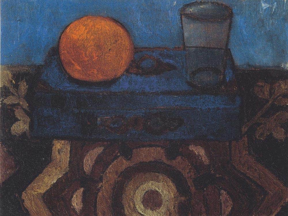 Still Life With Blue Box By Paula Modersohn Becker Fine Art Print