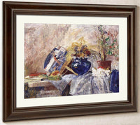 Still Life With Blue Vase And Fan By James Ensor Fine Art Print