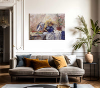 Still Life With Blue Vase And Fan By James Ensor Fine Art Print