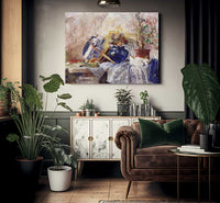 Still Life With Blue Vase And Fan By James Ensor Fine Art Print