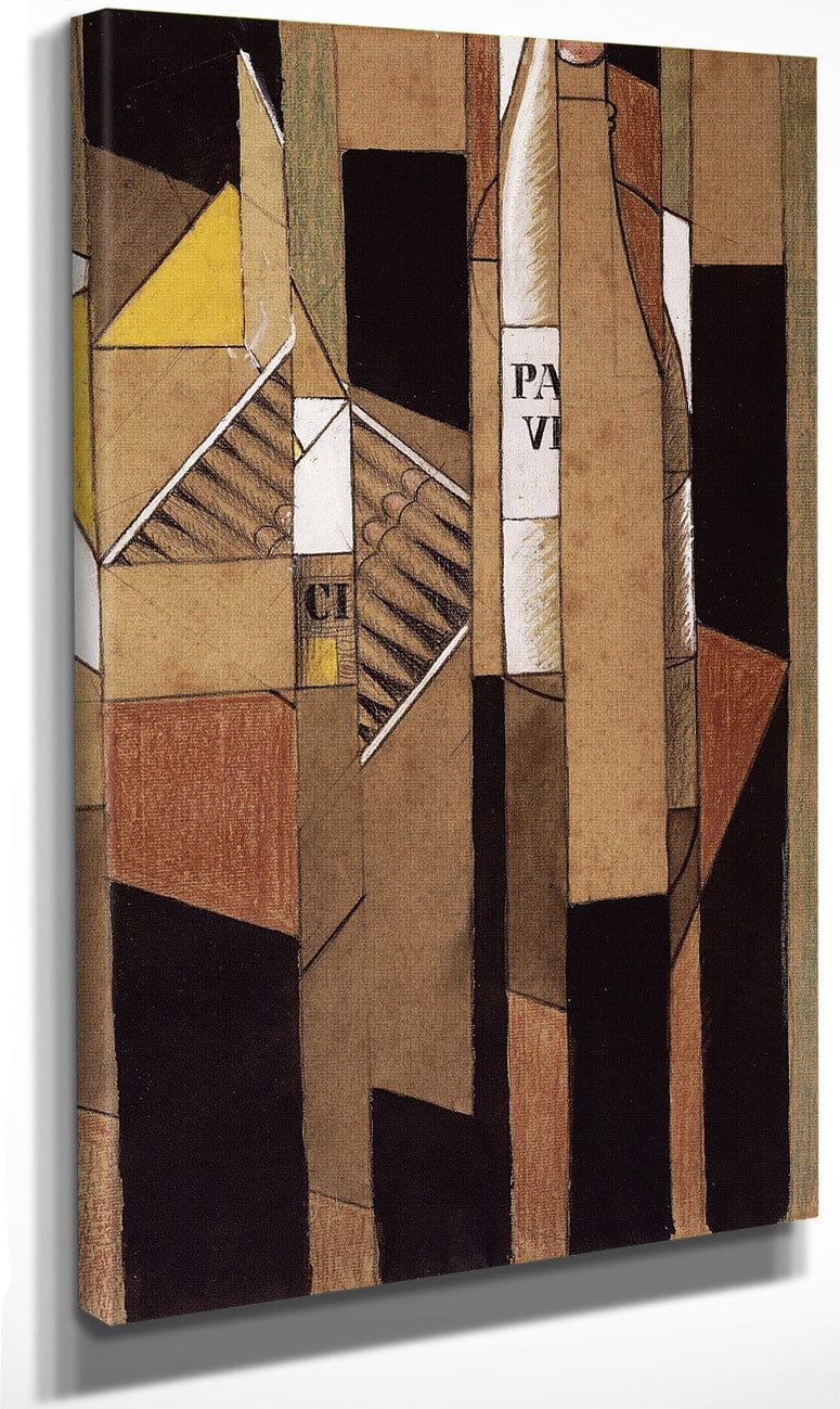 Still Life With Bottle And Cigars By Juan Gris Fine Art Print