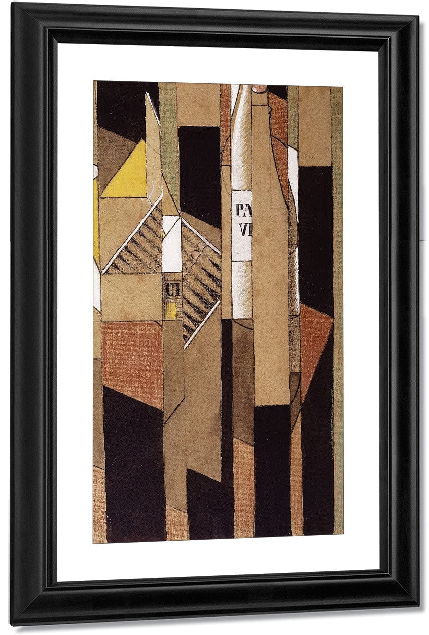 Still Life With Bottle And Cigars By Juan Gris Fine Art Print