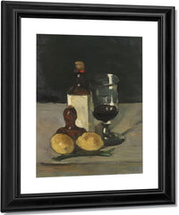 Still Life With Bottle, Glass, And Lemons By Paul Cezanne Fine Art Print