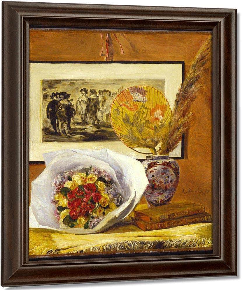 Still Life With Bouquet By Pierre August Renoir Fine Art Print
