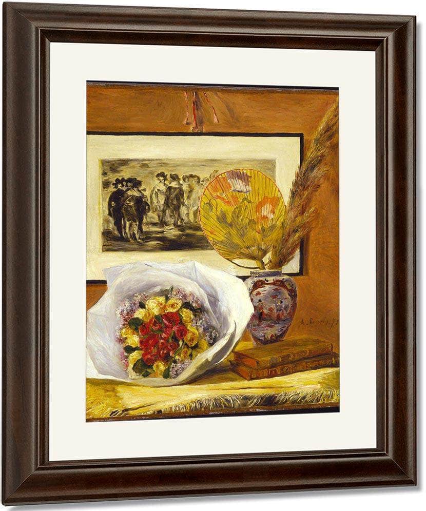 Still Life With Bouquet By Pierre August Renoir Fine Art Print