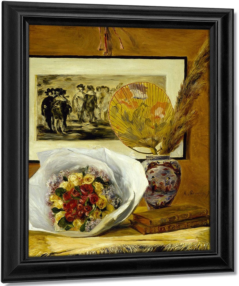 Still Life With Bouquet By Pierre Auguste Renoir Fine Art Print