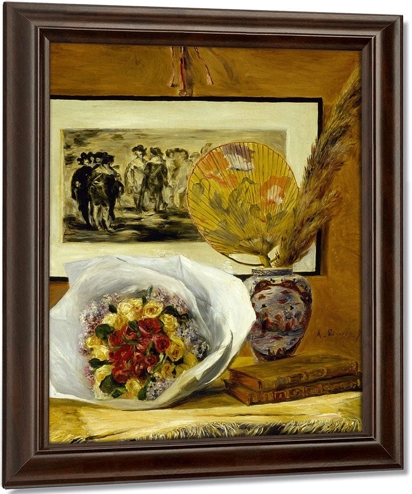 Still Life With Bouquet By Pierre Auguste Renoir Fine Art Print