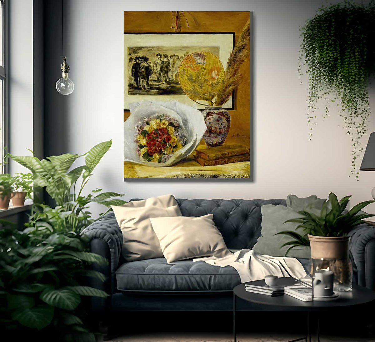 Still Life With Bouquet By Pierre Auguste Renoir Fine Art Print