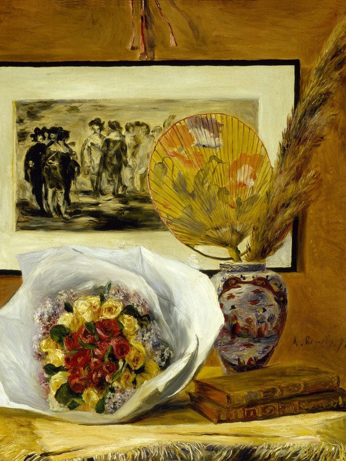Still Life With Bouquet By Pierre Auguste Renoir Fine Art Print