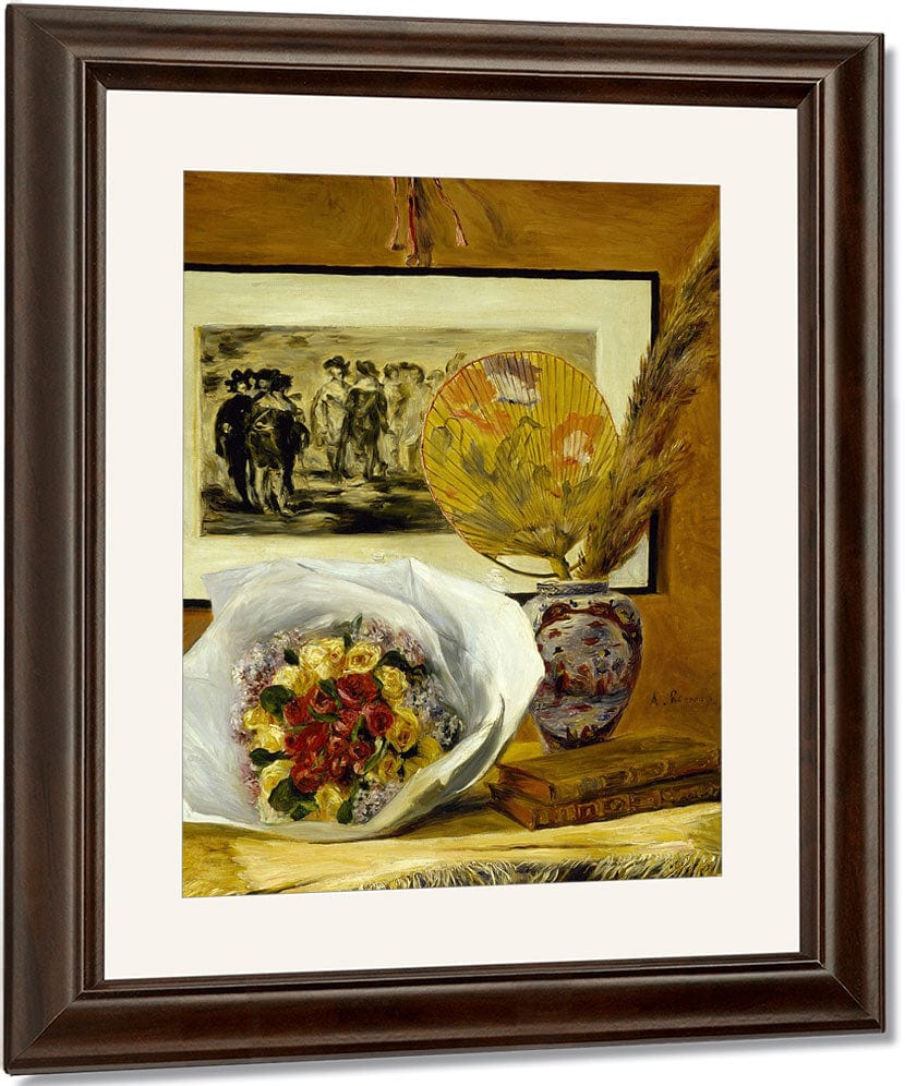 Still Life With Bouquet By Pierre Auguste Renoir Fine Art Print