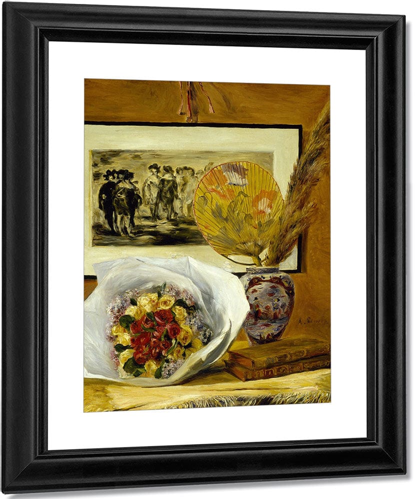 Still Life With Bouquet By Pierre Auguste Renoir Fine Art Print